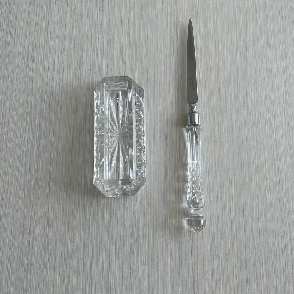 Crystal card holder & letter opener - Picture 2 of 10